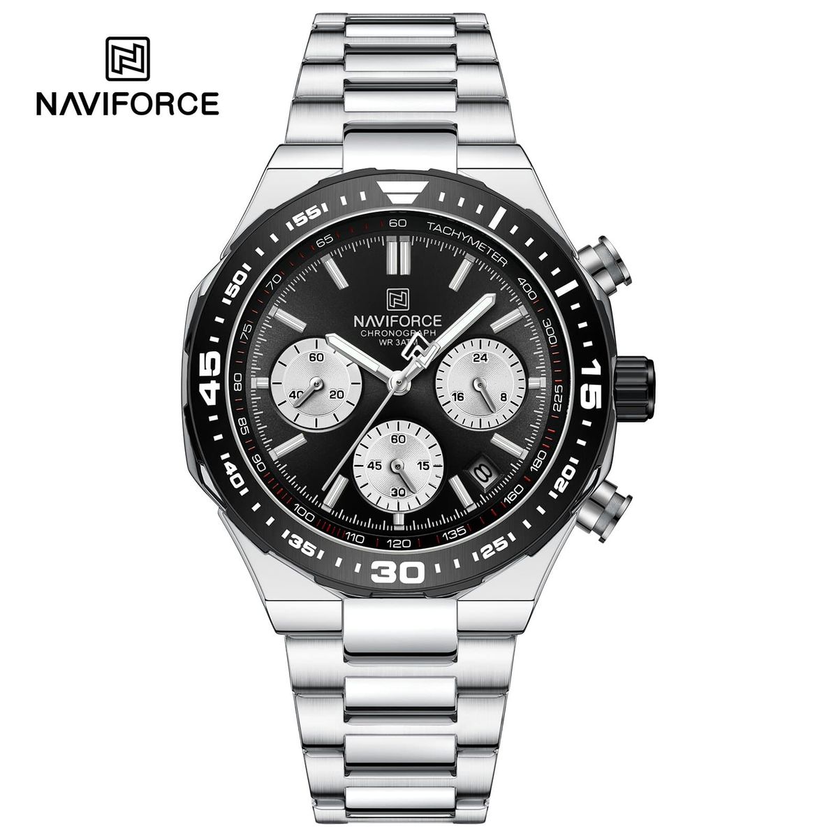 Reloj Naviforce Chrono Pioneer - Silver Black NF 8049